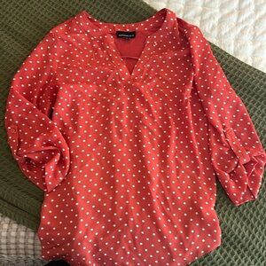 Beautiful burnt orange blouse for work or date night!